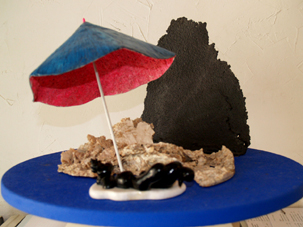 Bain de soleil sur la banquise.